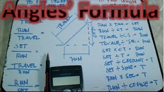 Pipefitter Angles' Formula - Set Run Travel Degrees Length of Side