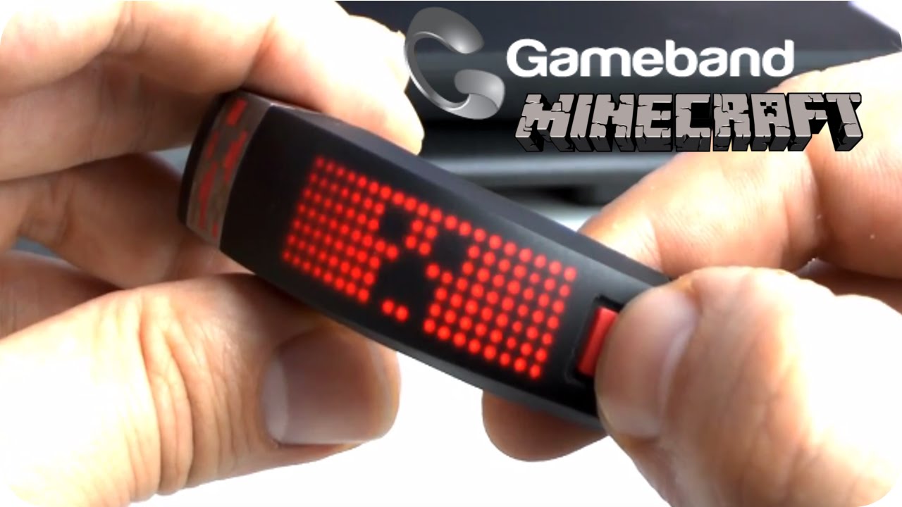 Gameband Redstone Minecraft - Montre Connectée Pour Jouer (Modèle Petit, MC0801S, Noir, Neuf Ouvert)