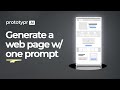 Generate a Web Page with One Prompt - Prototypr.ai