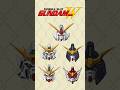 Five Gundam Wing Heads - Clip Art