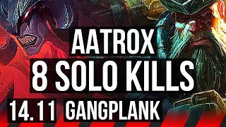 AATROX vs GANGPLANK (TOP) | 10/1/5, 70% winrate, 8 solo kills, Legendary | EUW Master | 14.11