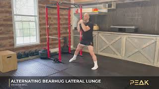 How to Do an Alternating Med Ball Bear Hug Lateral Lunge