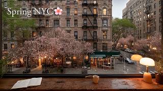 Spring Evening in NYC 🌸 Upper West Side Window View | 4 Hours Deep Focus
