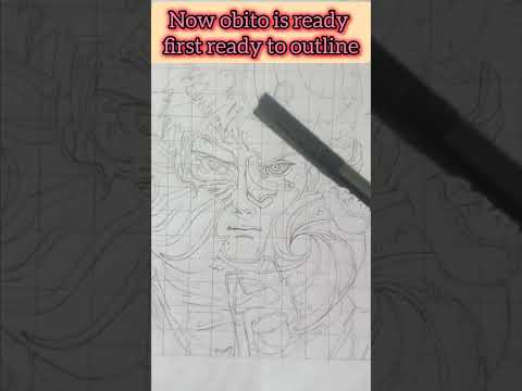 ✨Obito Drawing ✨ 1hr vs10 hr drawing ✨😳#shorts #art #drawing
