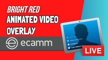 ECAMM Animated Video Overlay for Countdown Timer - Color: Bright Red