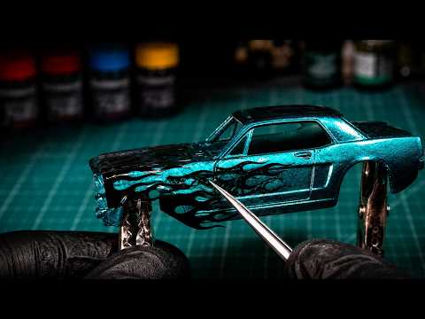 I Tried out Doing some Custom Flames on My Mustang