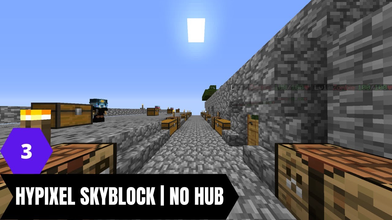 EP 3 | Zombies and Skeletons | Hypixel Skyblock No Hub - YouTube
