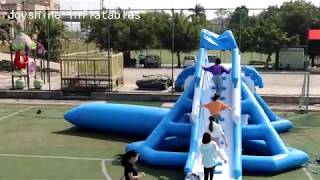 Giant Inflatable Floating Water Park Obstacle Course Playground