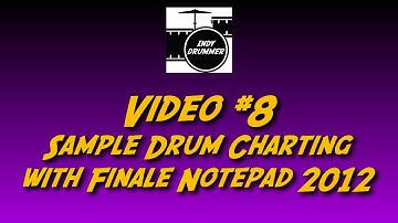 Creating Drum Charts with Finale Notepad 2012