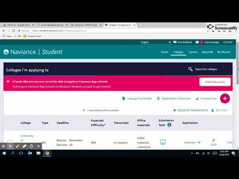 Requesting a Transcript in Naviance (After Adding Colleges)