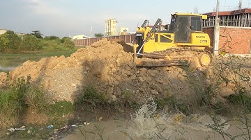 New Road Construction Building Machines Shantui DH17C2 Bulldozer show amazing Technique Skills