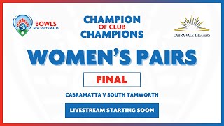 2023/4 Champion of Champions Pairs   LIVE | Women's Pairs (Final)