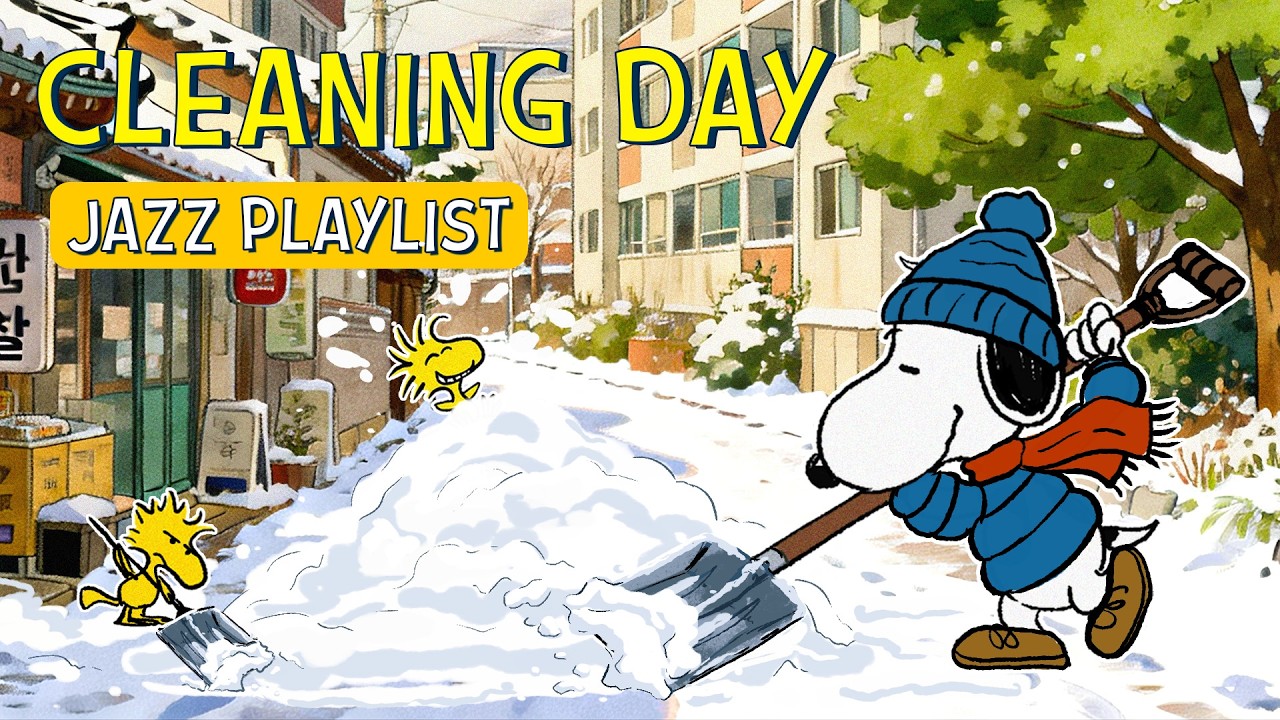 [cleaning playlist] 스누피와 함께 청소하며 재즈를 즐겨요 🧽 상쾌한 에너지 · clean mood jazz
