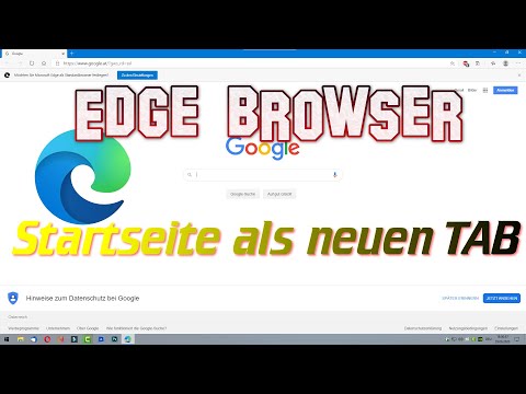 Microsoft Edge Browser - Startseite als neuen TAB