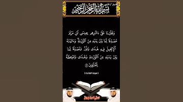 سورة المائدة الآيتين 46 و47 بصوت الشيخ فارس عباد برواية حفص #القرآن_الكريم #duet #المصحف #viral