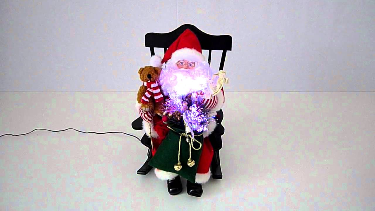 Christmas Gifts Ideas Xmas, Fibre Optic, Santa in chair Christmas