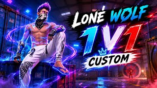 Free Fire Lone Wolf 1v1 Custom 🔥 | Headshot Gameplay | Op One Tap 😈