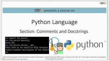 2.2 Python Comments and docstrings