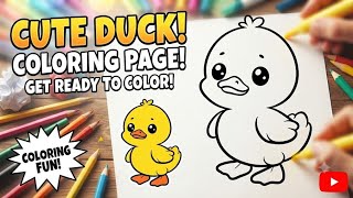 Cute Baby Duck Coloring Page Easy Adorable Duck Coloring for Kids
