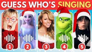 Guess Who’s SINGING🎤🔊 CHRISTMAS Edition 🎅🎄| Mariah Carey, Grinch, Wednesday, Elsa, Skibidi Toilet