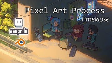 Skaters | Aseprite  x Blender Pixel Art Process [084]