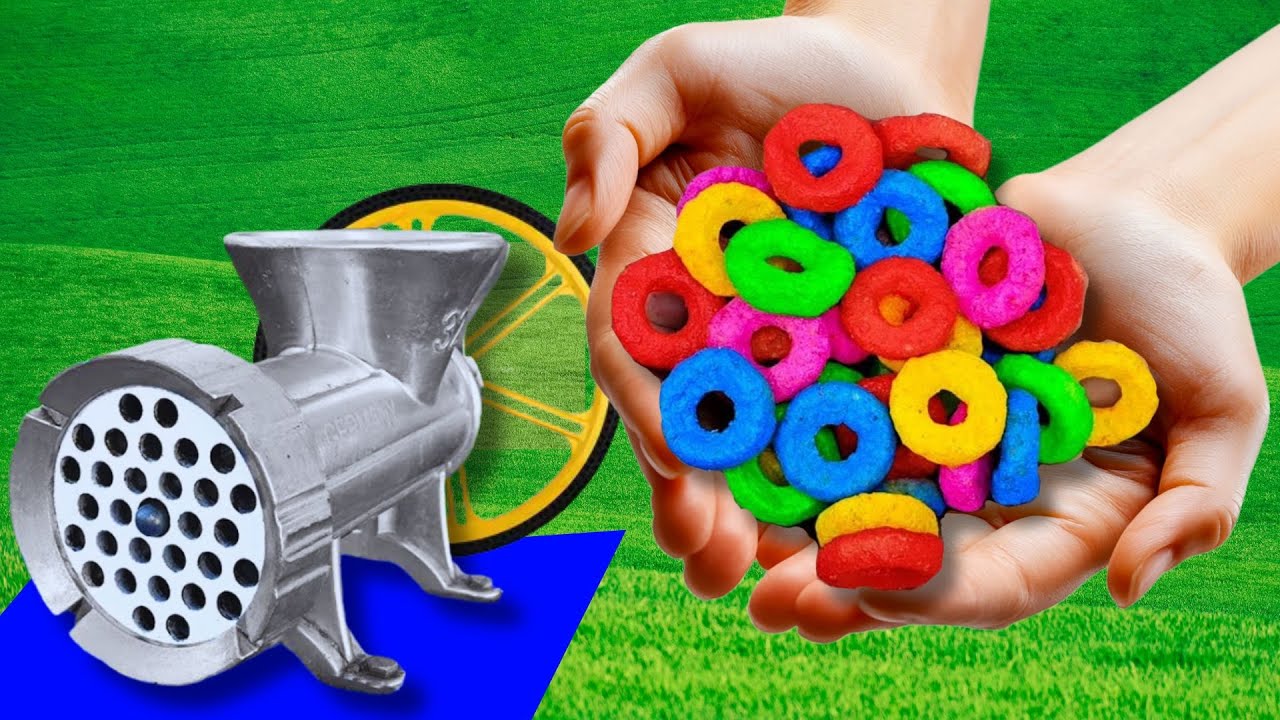 Colorful Candy vs Meat Grinder – This Was Unexpected!