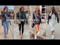 5 SPRING LOOKS | MY MOST WORN OUTFITS | OVERSIZED LEATHER BIKER JACKET