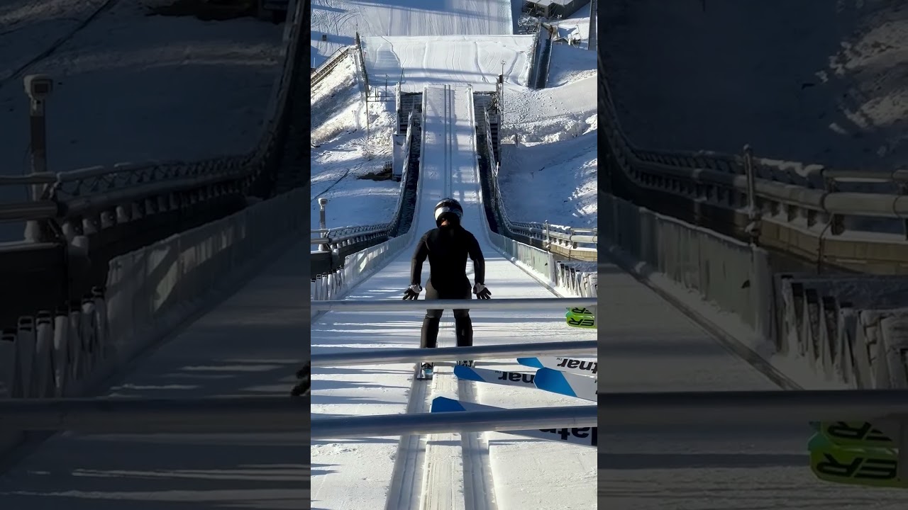 Normal hill (322ft). Large hill (420ft). Just Sara Takanashi things. #milanocortina2026