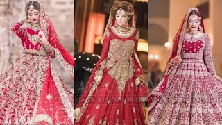 Pakistani Bridal Dress Design 2021 || Barat Bridal Red Lehnga Collectoin || Soft Look screenshot 5