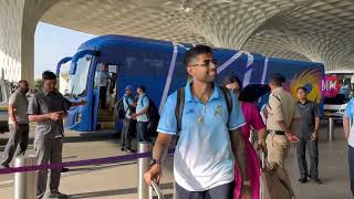 Mumbai Indians Team Spotted At Mumbai Airport