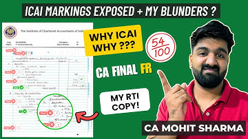 Exposing My CA Final FR RTI Copy | Blunders & ICAI Evaluation