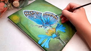 How to paint a butterfly easy || Acrylic painting techniques for beginners