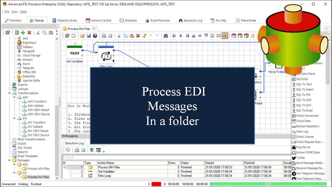 Processing EDI Messages in a folder | Advanced ETL Processor Tutorial 🎥 ...