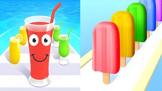 JUICE RUN VS POPSICLE STACK - Full Game Speedrun All Levels Android iOS #1