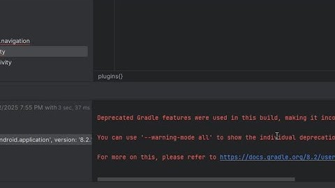 Deprecated Gradle features were used in this build, making it incompatible with Gradle 9.0
