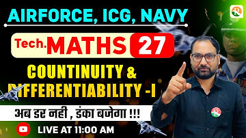Continuity & Differentiability # 01 | Airforce, Navy, ICG | Airforce Maths Classes 2026 | Maths