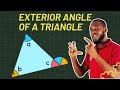 How to find the EXTERIOR Angle of a Triangle