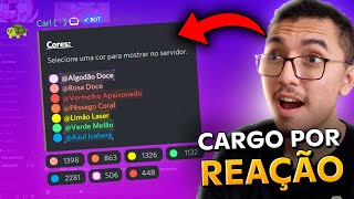 Como fazer CARGO POR REAÇÃO no Discord - Tutorial Registro Carl Bot