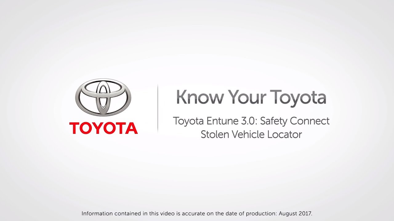 Toyota Safety Connect >> Know Your Toyota Toyota Entune 3 0 Safety Connect Stolen Vehicle Locator Toyota Safety Connect >> Know Your Toyota Toyota Entune 3 0 Safety Connect Stolen Vehicle Locator