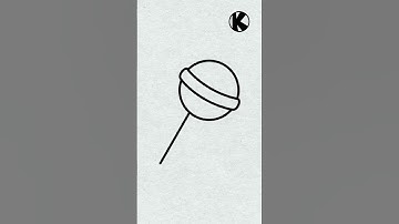 simple drawing a lollipop candy #shorts #simpledrawing  #simpledraw
