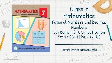Class 7 Maths | Numbers & Operations | Exercise 1.6 [Q1 (vi–xii)] | BODMAS Rule | Punjab Textbook |