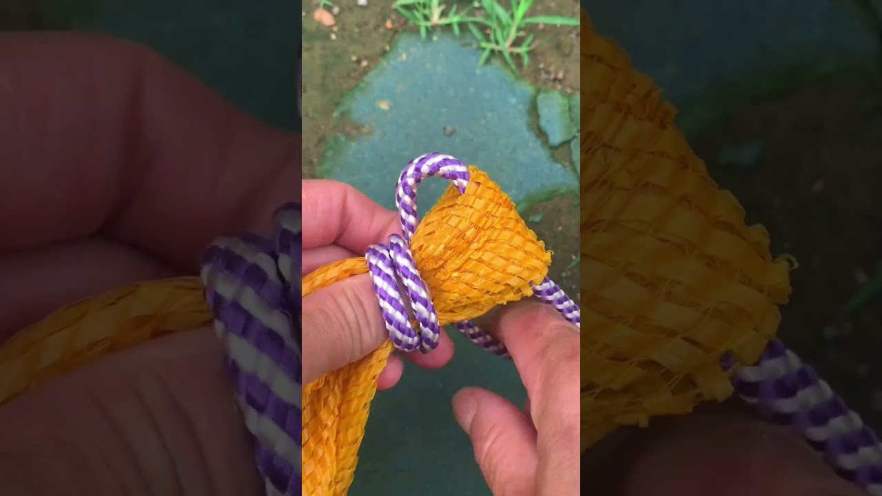 Beginner friendly method for tying corner knots on sunshade fabric