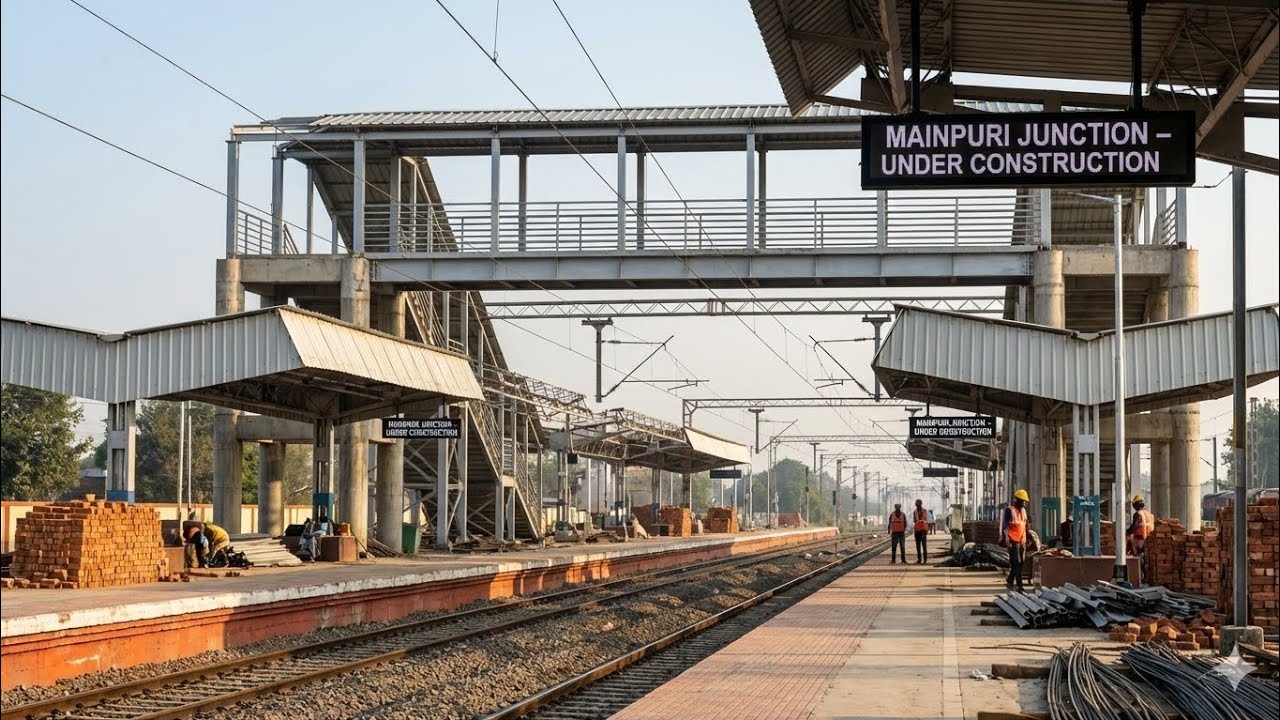 मैनपुरी जंक्शन रेलवे स्टेशन  न्यू अपडेट  वीडियो! Mainpuri junction redevelopment 