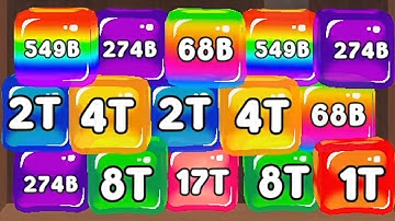 Merge Cube 2048 3D - ASMR Gameplay (Cubes Math, Level Up NumberBlocks Jelly Balls) Part 142