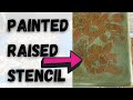 Furniture Painting Raised Stencil- quick tutorial for adding a raised floral design