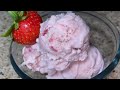 HOW TO MAKE A SIMPLE & EASY CREAMY STRAWBERRY ICE CREAM | HOMEMADE |