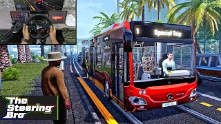 Bus Simulator 21 - My First Day as A Bus Driver | G29 Steering Wheel & Gear Shifter Gameplay screenshot 3