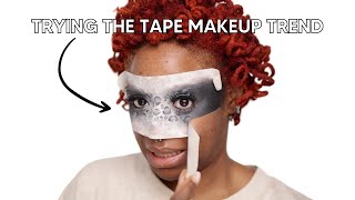 TRYING THE VIRAL TAPE MAKEUP TREND