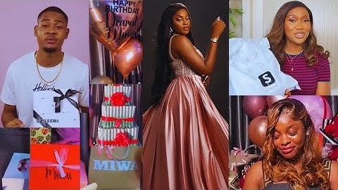 Chinenye Nnebe and Clinton Joshua surprise 🫢 to Miwa Olorunfemi as she marks her 27th birthday 🎈🎂