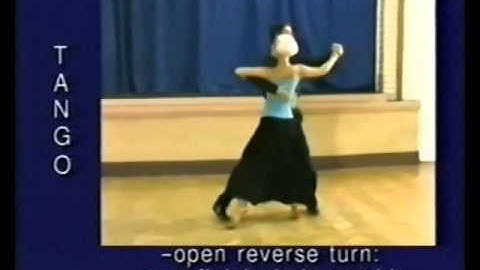 Tango dance steps 07  Open reverse turn open finish lady outside